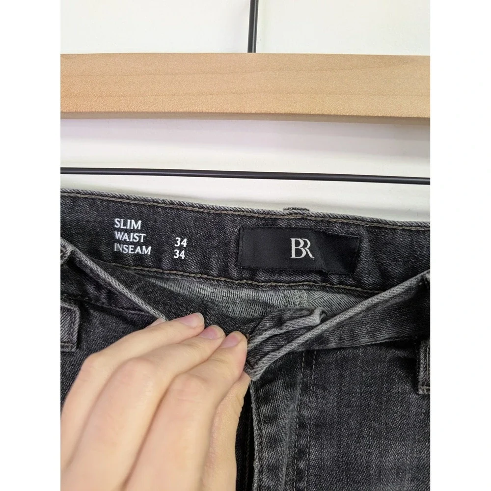 Banana Republic Slim Traveler Jean 2.0 Slim Fit Stretch Denim Washed Black 34x34